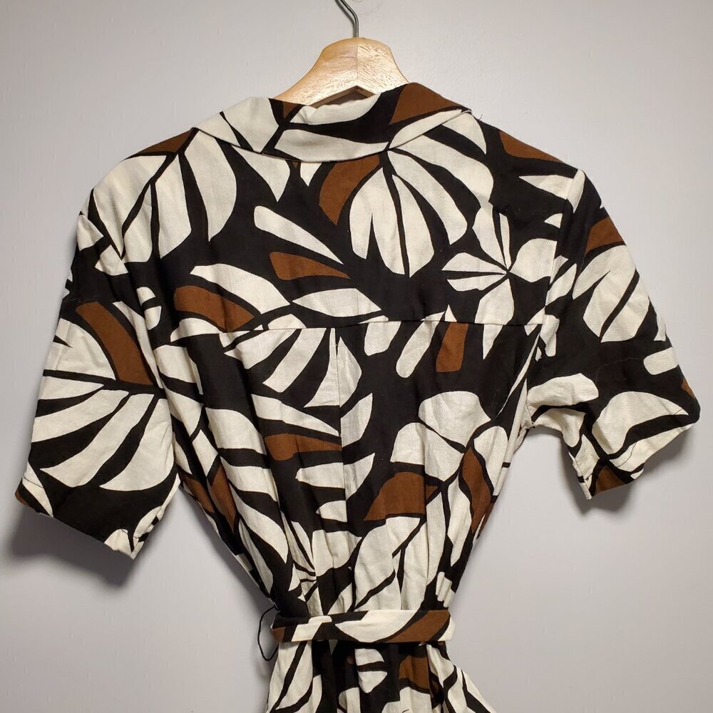 Tabitha Brown x Target Botanical Print Tie Front Short Sleeve Jumpsuit Medium - Picture 6 of 6